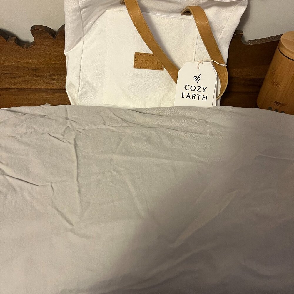 Cozy Earth Light Gray Bamboo Duvet Cover - Queen